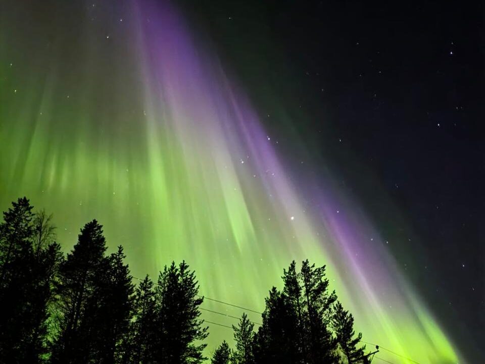 Northern Lights over Rovaniemi in Finnish Lapland